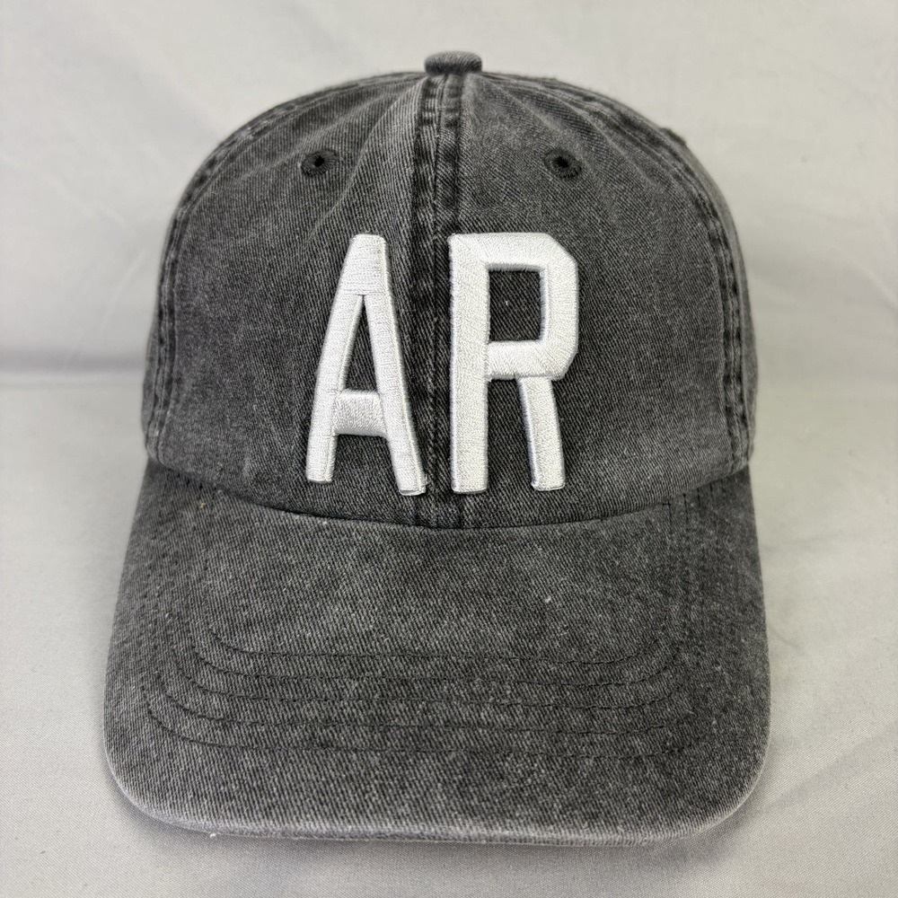 Home Free Baseball Cap AR Arkansas Unisex OSFM Gray Washed Denim Hat